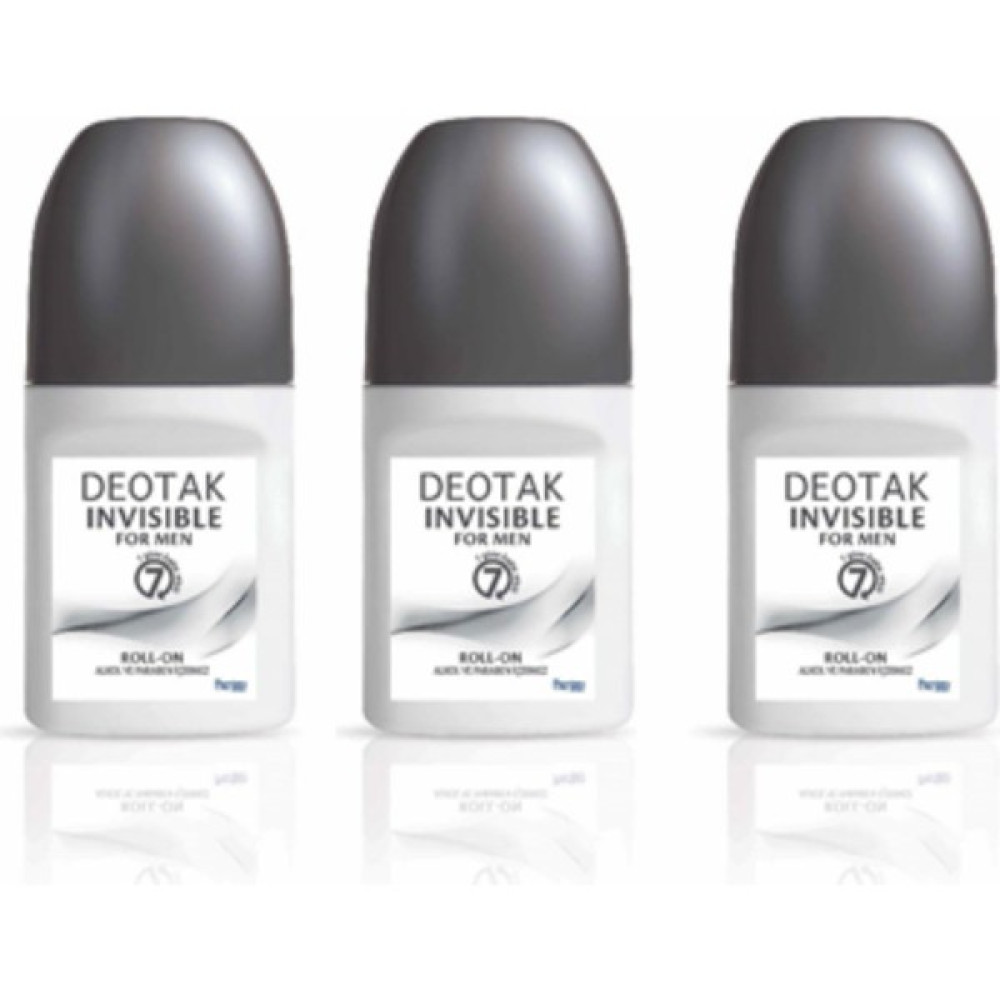Deotak Invisible Men Roll On Deodorant 35 ml 3 Adet Deodorantlar Fiyatı