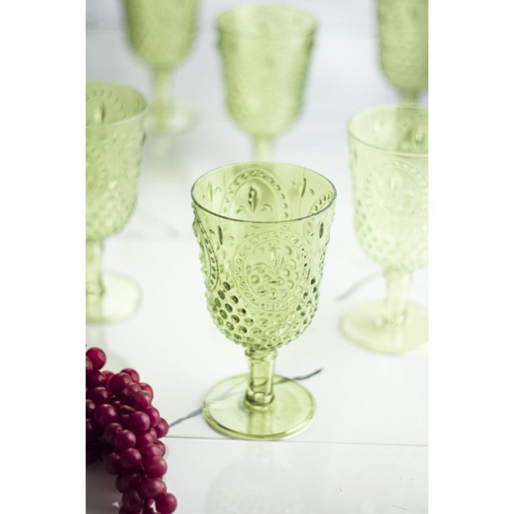 Depa Akrilik Yeşil Tekli Kadeh & Su Meşrubat Kahve Yanı Bardağı 450 ml ( Cam Değildir ) - Renkli Fincan / Bardak / Kahve Takımı Fiyatı