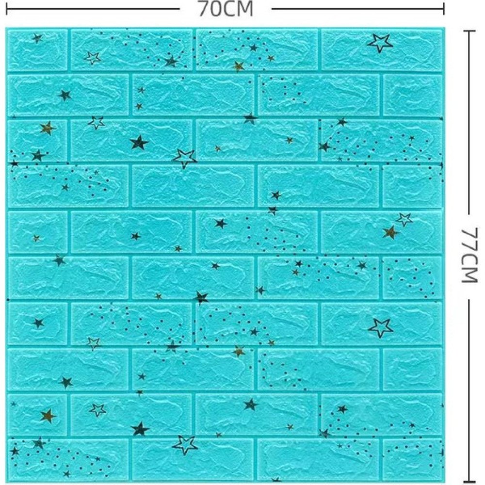 Depart Store 3D Kendinden Yapışkanlı Çarpışma Önleyici Yumuşak Paket Dekoratif Su Geçirmez Duvar Kağıdı - Mavi Yıldız (Kalınlık 3mm) (Yurt Dışından) Duvar Kağıdı Fiyatı