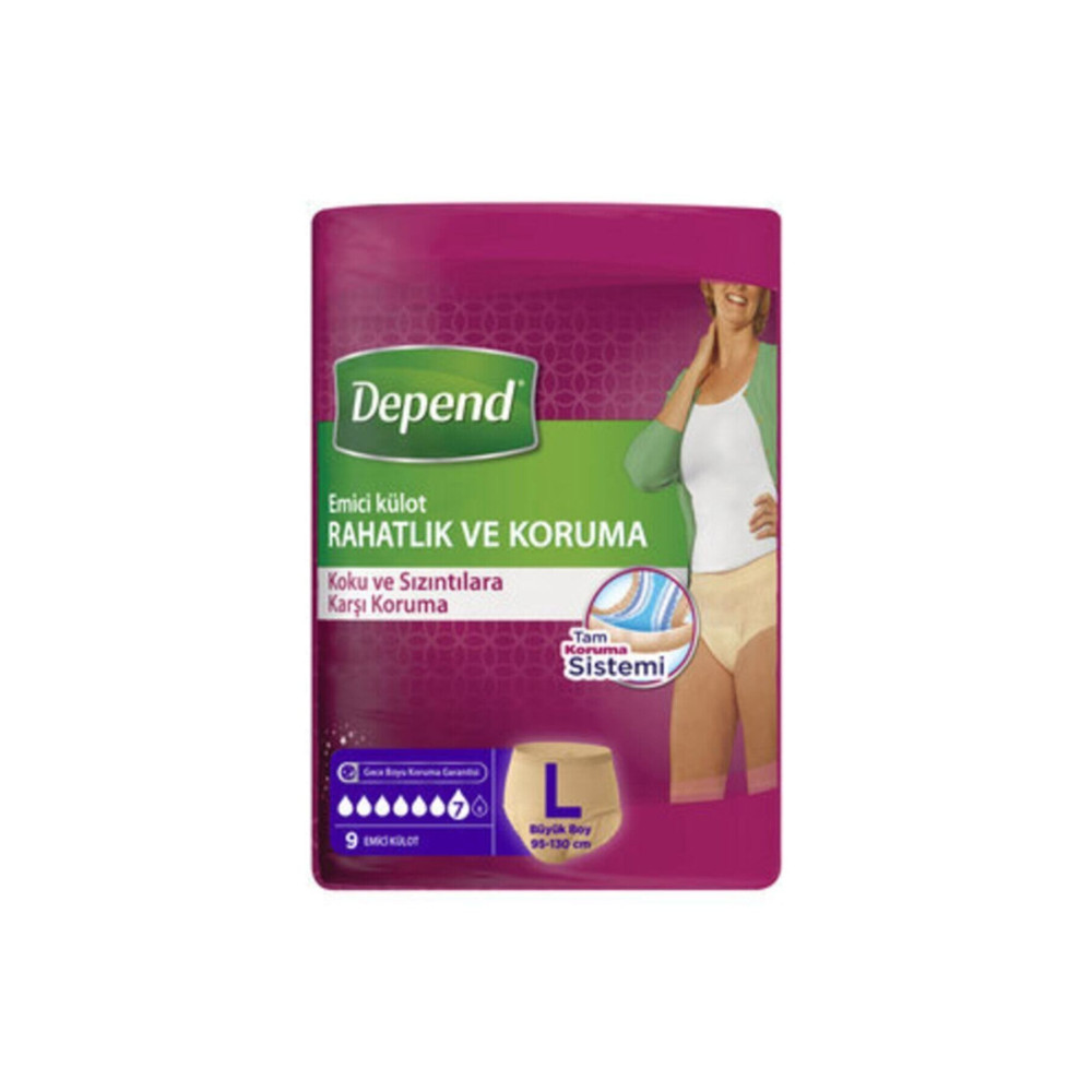 Depend Emici Külot Büyük Boy Kadın 9 Lu Hasta Bezleri ve Temizliği Fiyatı