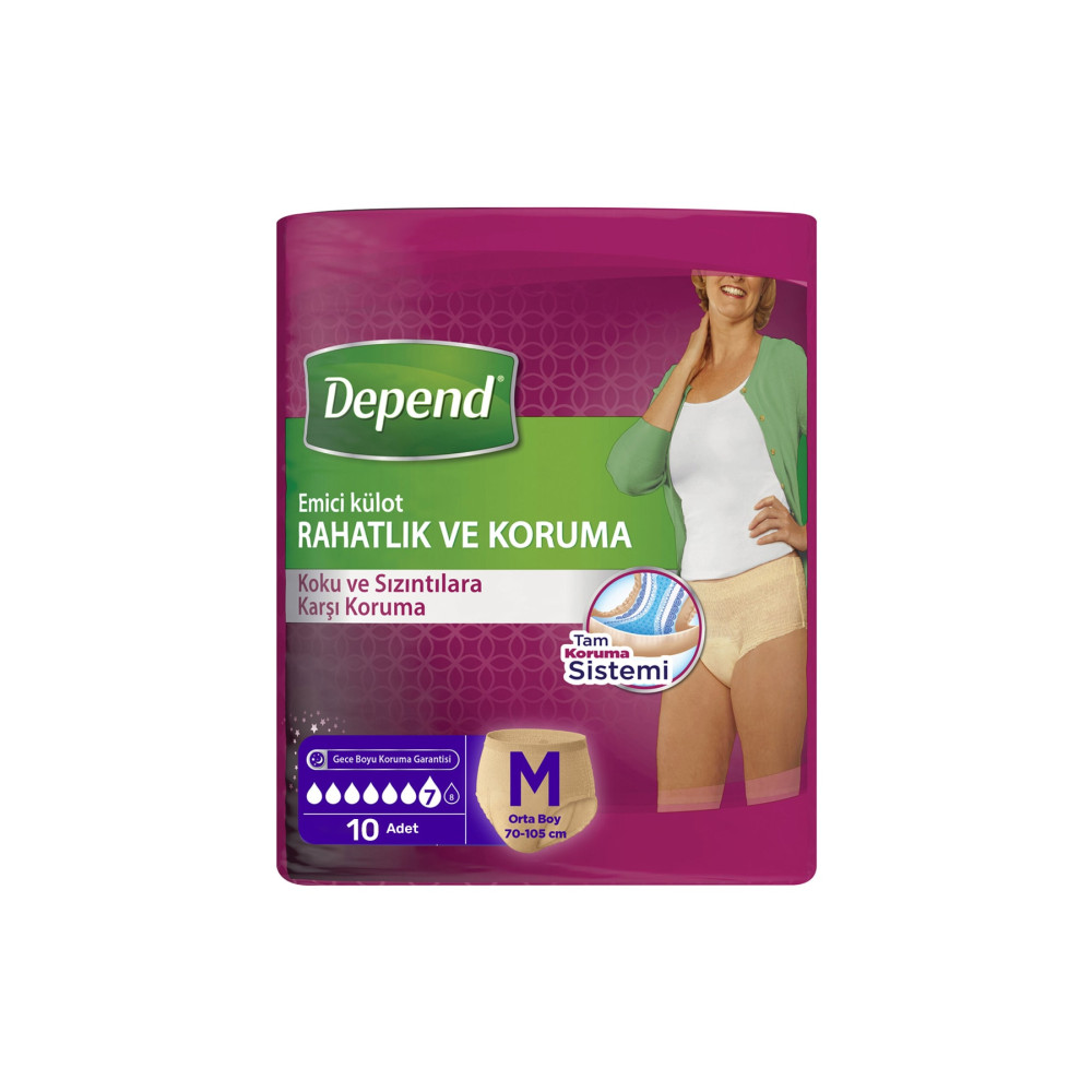 Depend Emici Külot Lohusa Pedi Kadın M Beden 10 Adet Hijyenik Pedler ve Tamponlar Fiyatı