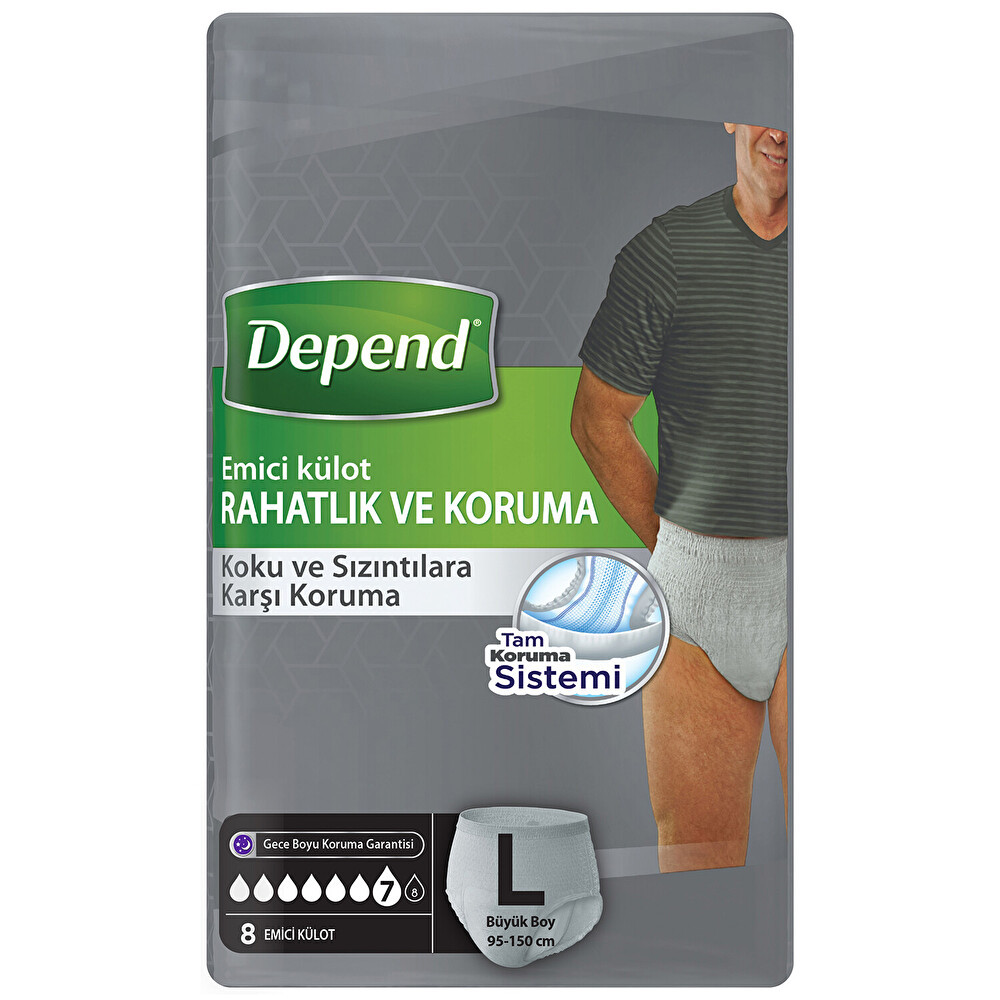 Depend Emici Külotbüyük Boy Erkek 8'li Hasta Bezleri ve Temizliği Fiyatı