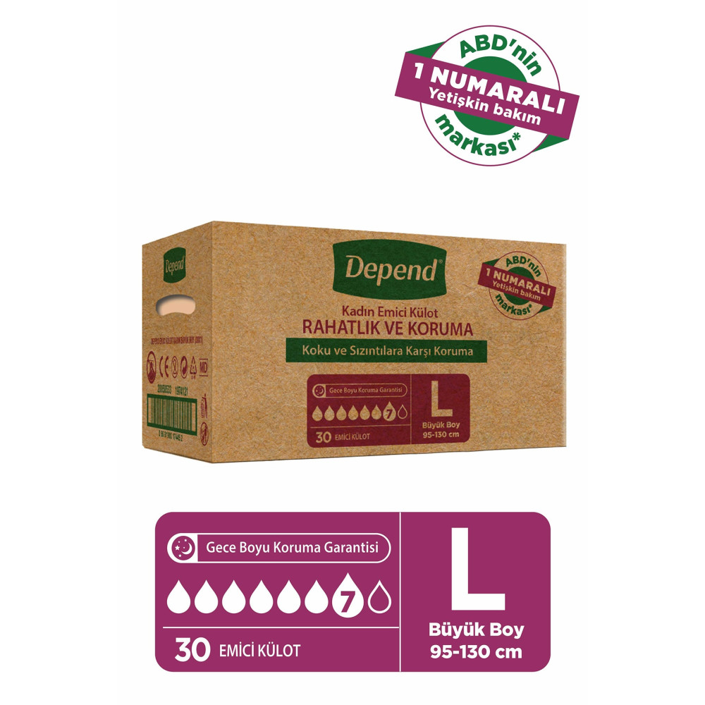 Depend Hasta Bezi Külot Kadın Large 30 Adet Hasta Bezleri ve Temizliği Fiyatı