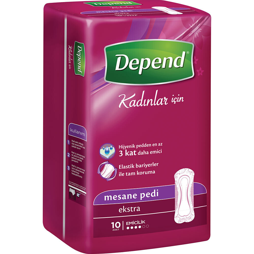 Depend Mesane Pedi Kadın Ekstra 10'lu Hasta Bezleri ve Temizliği Fiyatı