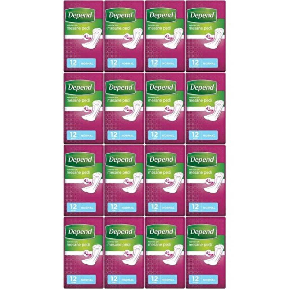 Depend Mesane Pedi Kadın Normal 144 Adet (12PK*12) Hasta Bezleri ve Temizliği Fiyatı