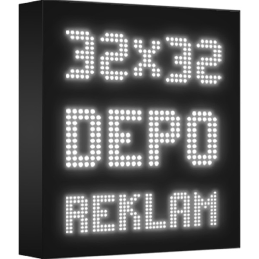 Depo Tabela Reklam Beyaz Kayan Yazı LED Tabela 32 x 32 cm Tek Taraflı Depo Reklam Tabela Led Aydınlatmalar Fiyatı