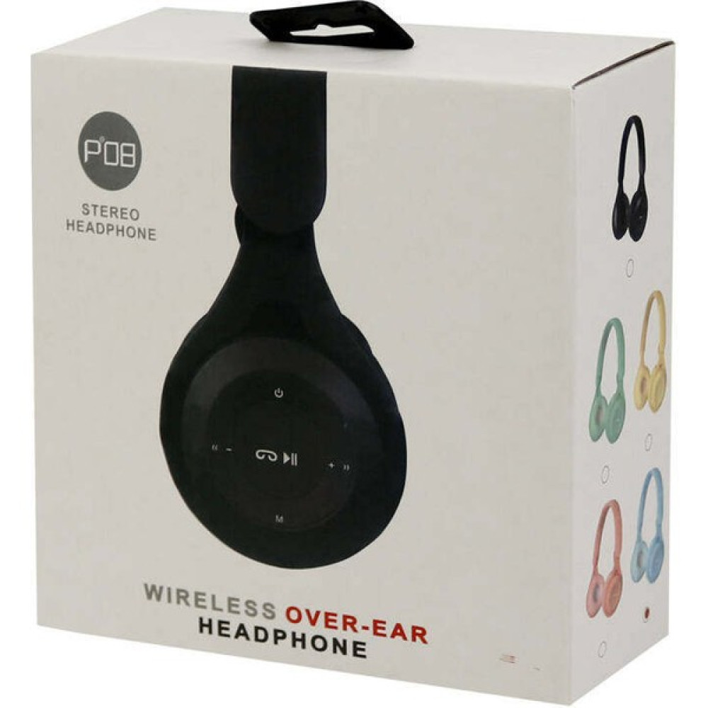 Depo Tabela Reklam P08 Wireless Bluetooth Kulaküstü Kulaklık 5.0 - Siyah Kulak Üstü Kulaklık Fiyatı