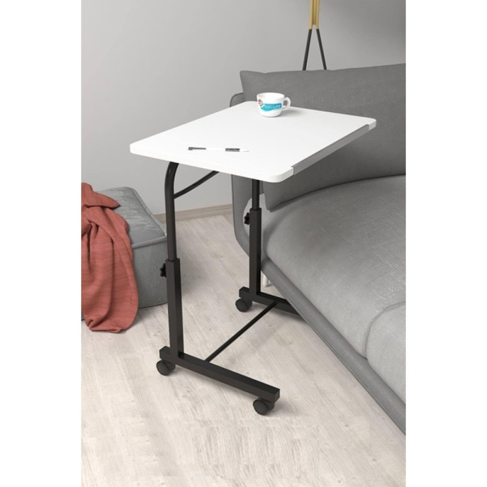 Depolife Eğim Yükseklik Ayarlı Laptop Sehpası Kahvaltı Ders Çalışma Bilgisayar Ofis Yemek Masası Metal Ayak - 60 x 45 cm - Antrasit Çalışma Masası Fiyatı