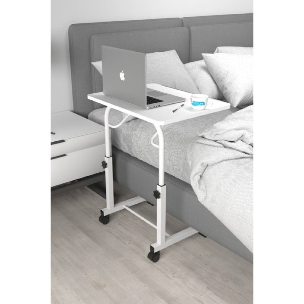 Depolife Eğim Yükseklik Ayarlı Laptop Sehpası Kahvaltı Ders Çalışma Bilgisayar Ofis Yemek Masası Metal Ayak - 60 x 45 cm - Bej Çalışma Masası Fiyatı