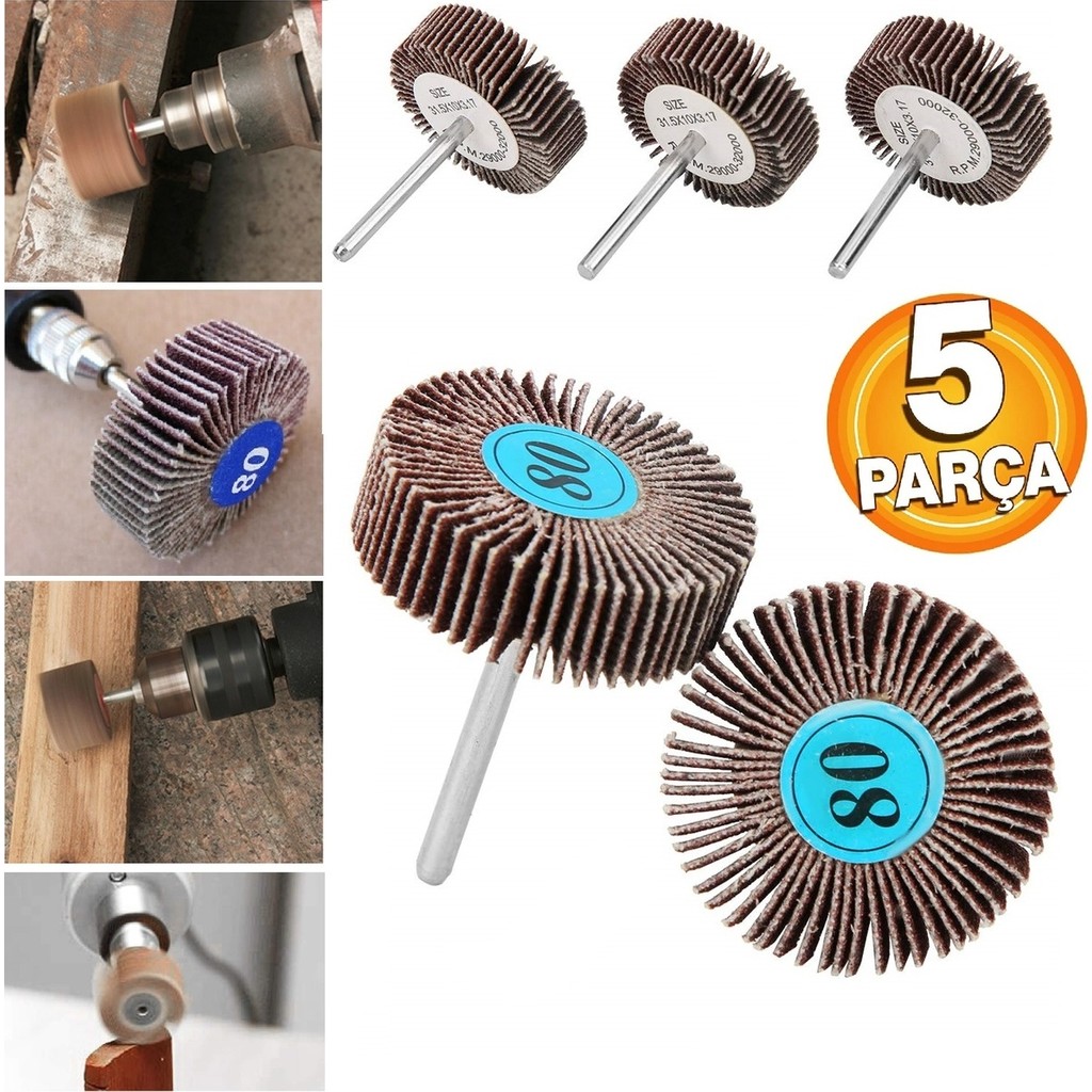 Depolife Flap Disk Taşlama Parlatma Mini Disk Seti Matkap Gravür Için Alüminyum Oksit 5 Adet Mini Zımpara Matkaplar Fiyatı