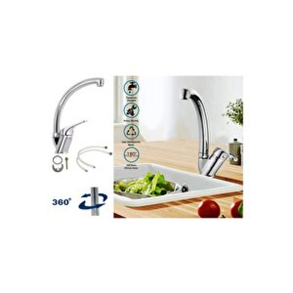 Depolife Lavabo Bataryası Su Tasarruflu Sıcak Soğuk Musluk Çeşme 360 Derece Döner Kafa Pirinç Bataryalar Fiyatı