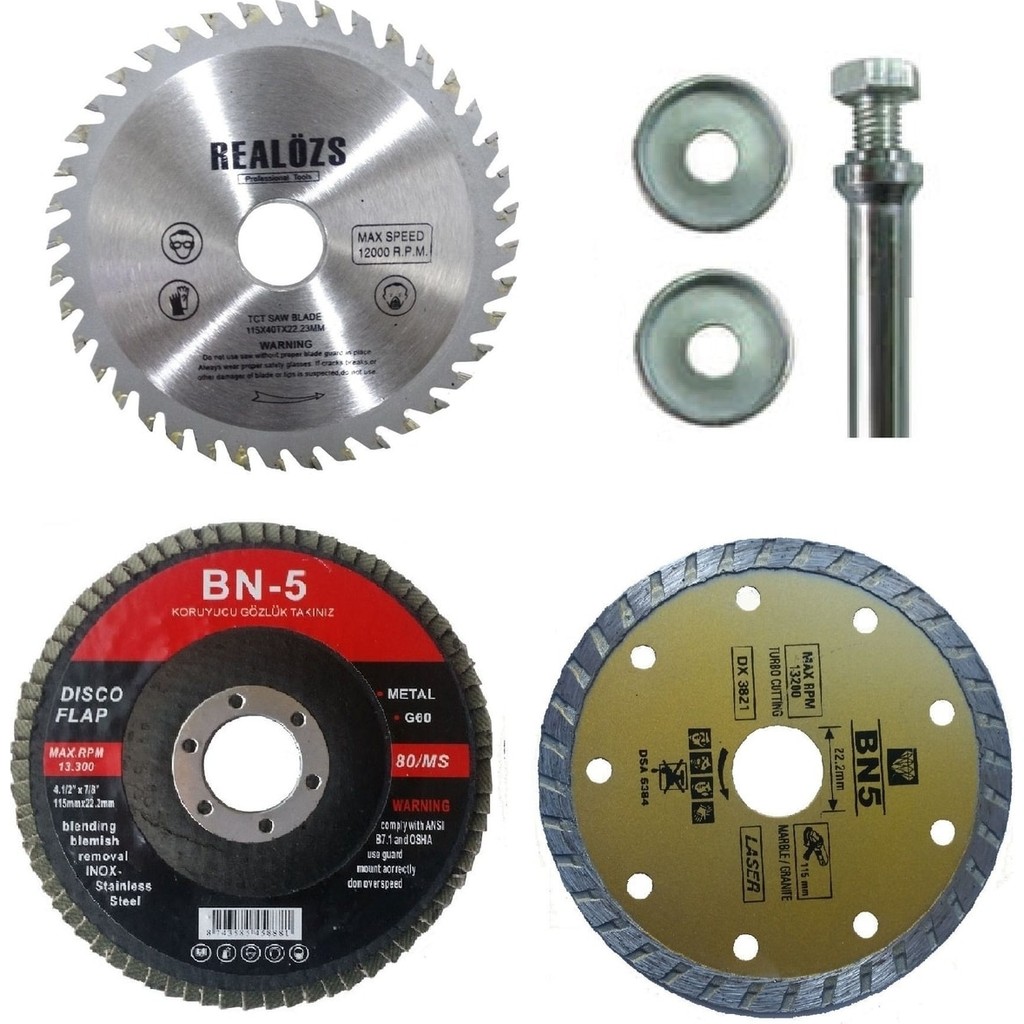 Depolife Mermer Granit Fayans 115MM Daire Disk Seti Matkap Aparatlı Taşla Matkaplar Fiyatı