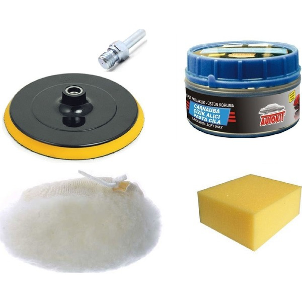 Depolife Oto Araç Kaporta Tampon Cizik Giderici ve Pasta Cila Uygulama Seti (Peluş Bone Disk Matkap Takma Aparatı) Oto Çizik Giderici Fiyatı