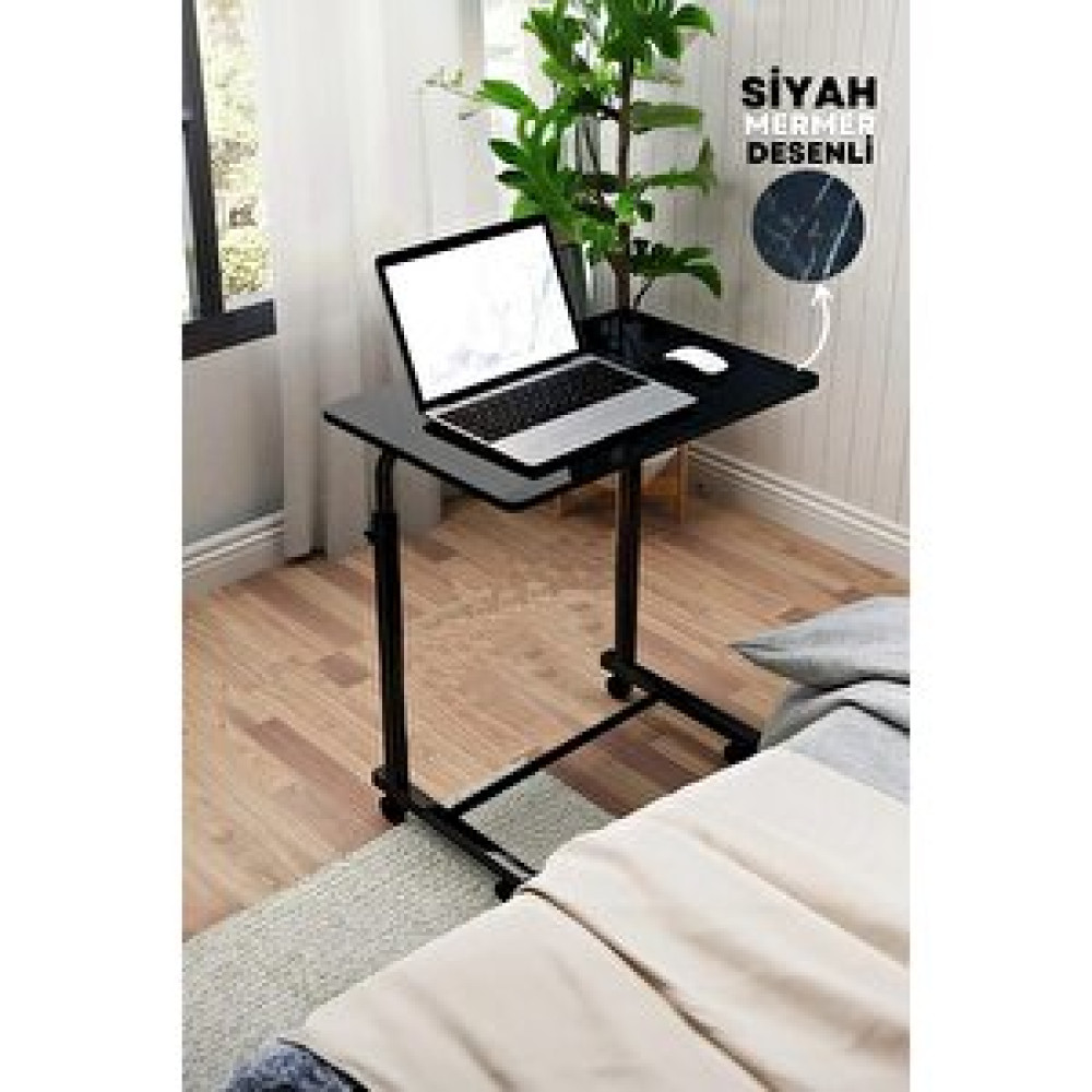 Depolife Tekerlekli Notebook Laptop Bilgisayar Çalışma Masası Eğim Yükseklik Ayarlı Akrobat Koltuk Sehpası Bilgisayar Masası Fiyatı
