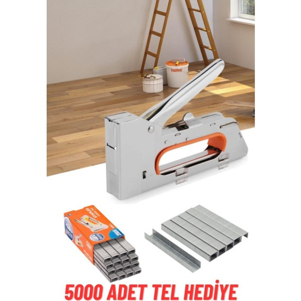 Depomega Zımba Tabancası Mekanik Koltuk Döşeme Mobilya + 5000 Adet Tel - 17.6 cm Yedek Parça - Elektrikli El Aletleri Fiyatı