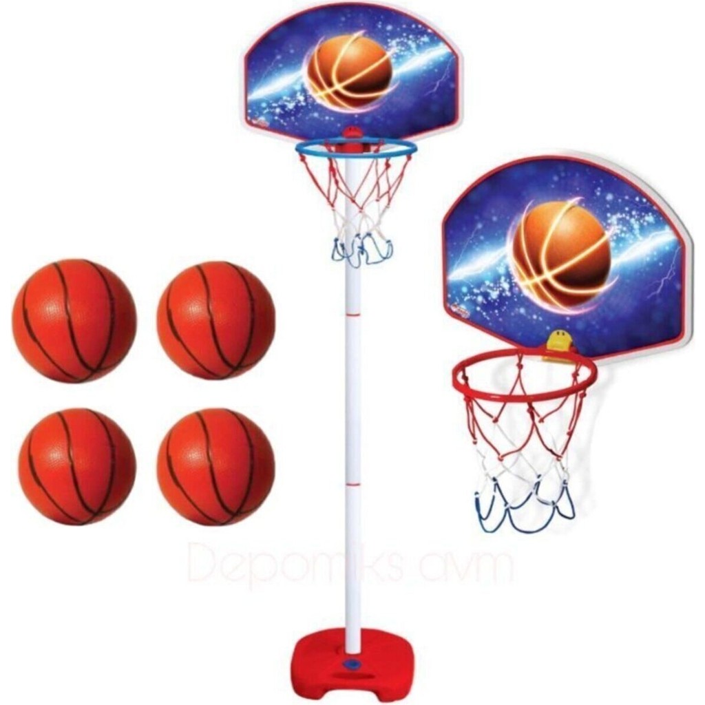 Depomiks Avm Oyuncak Ayaklı Boy Ayarlanabilir Basketbol Potası + 4 Adet Basketbol Topu Erkek Çocuk Oyuncak Diğer Fiyatı