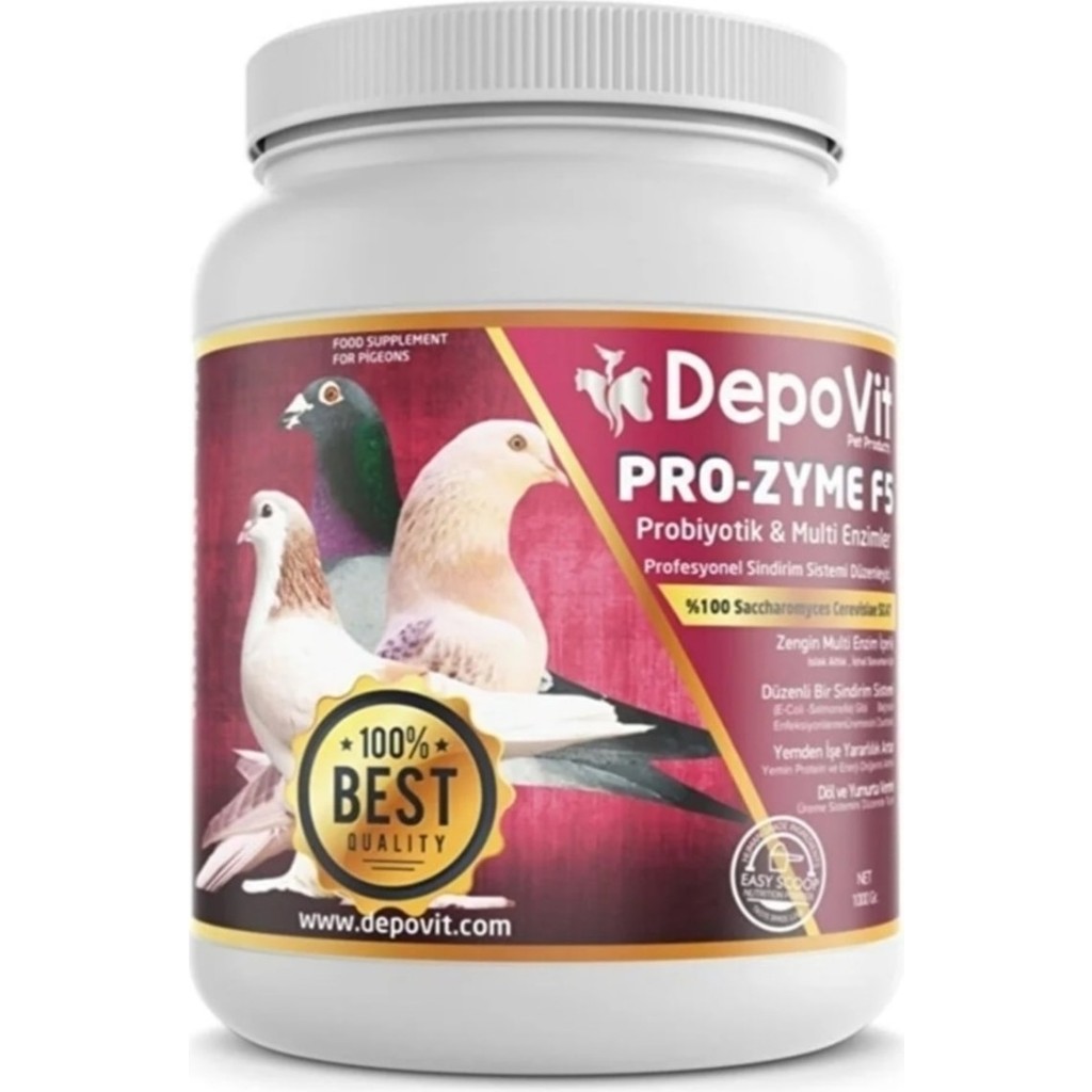 Depovit Pro Zyme F5 1 kg Kuşlar İçin Probiyotik ve Multi Enzimler Besin Takviyesi Evcil Hayvan Ürünleri Fiyatı