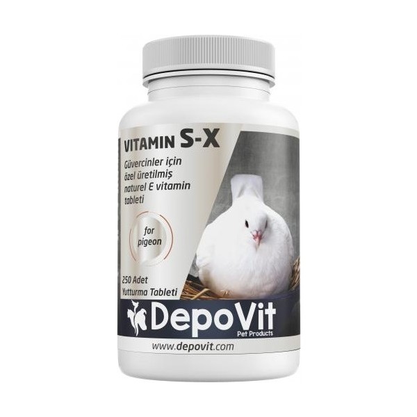 Depovit Vitamin S-X Tablet (E Vitamin)-Üreme YARDIMCI-250 Tablet-Güvercinler Için Diğer Fiyatı