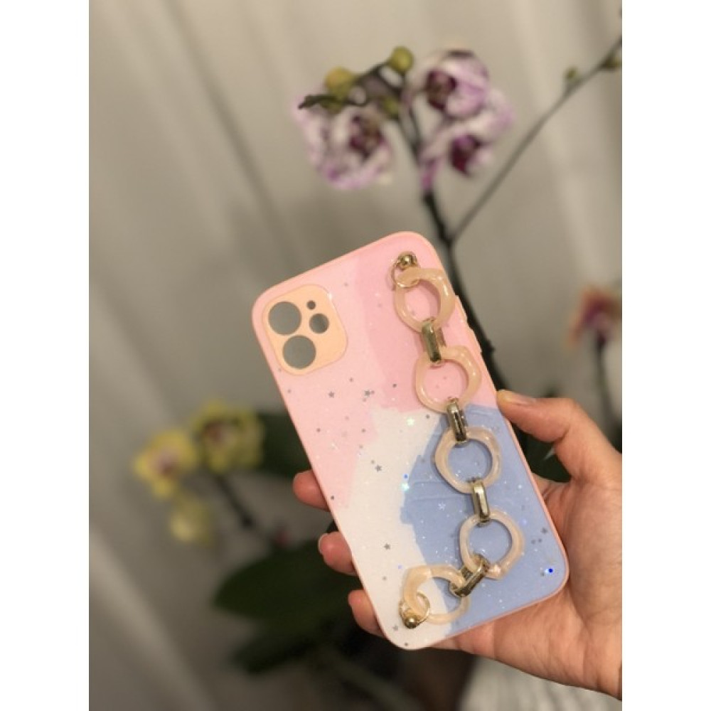 Deppo Trend Apple iPhone 11 Uyumlu Kılıf 3D Kamera Korumalı Darbelere Dayanıklı Yıldız Desenli Simli Aksesuarlı Zincirli El Askılı Elcekli Açık Pem... Cep Telefonu Kılıfı Fiyatı