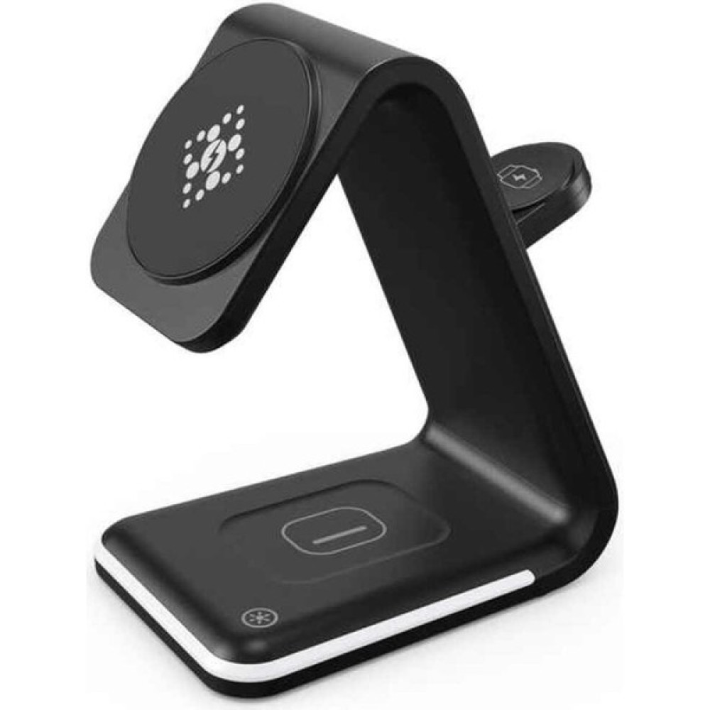 Deppo Trend iPhone Magsafe Şarj Cihazı Kablosuz Şarj Destekli Kulaklık Apple Watch Kablosuz Manyetik Hızlı Şarj Aleti LED Işıklı Isınmaz Masaüstü Ş... Cep Telefonu Şarj Cihazı Fiyatı
