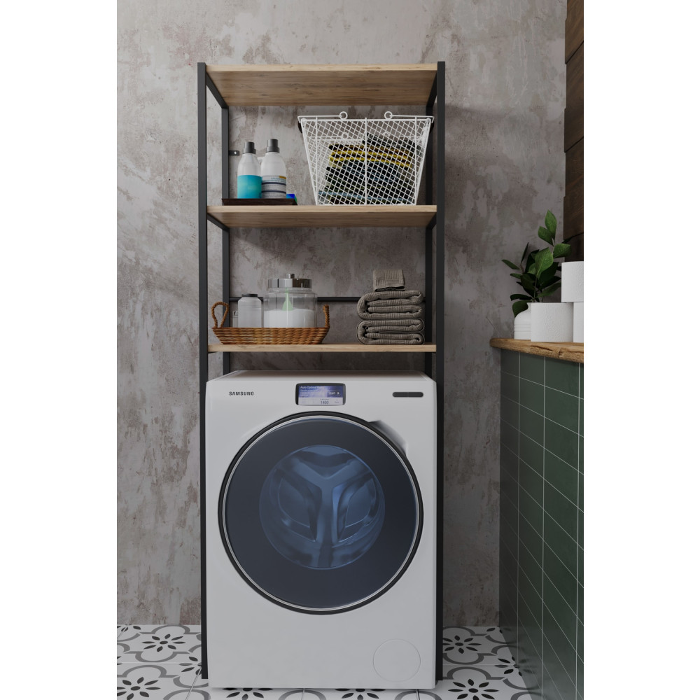 DeppoCenter Çamaşır Makinesi Üstü 3 Raflı Düzenleyici 3 Katlı Çok Amaçlı Metal Banyo Dolabı Banyo Dolabı / Mobilyası Fiyatı