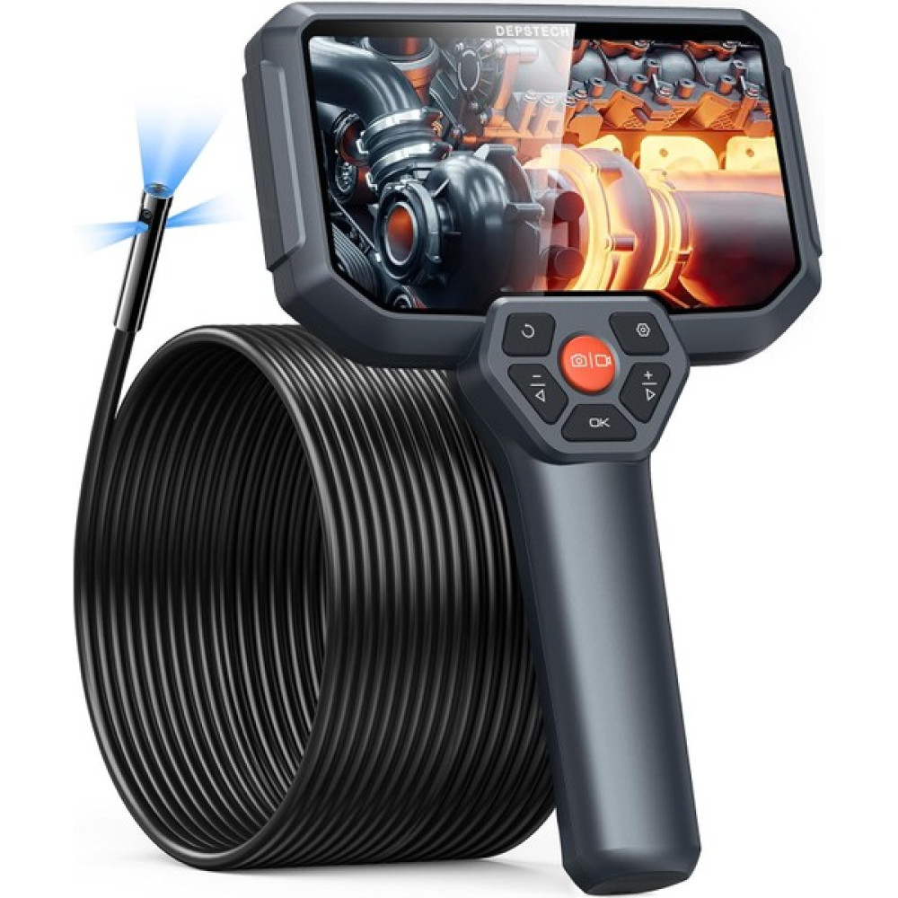 Depstech DS590 3 Lens 5" IPS 8 LED 15M Endoskop Yılan Kamera - Gri Elektrikli Kesme Makinesi Fiyatı