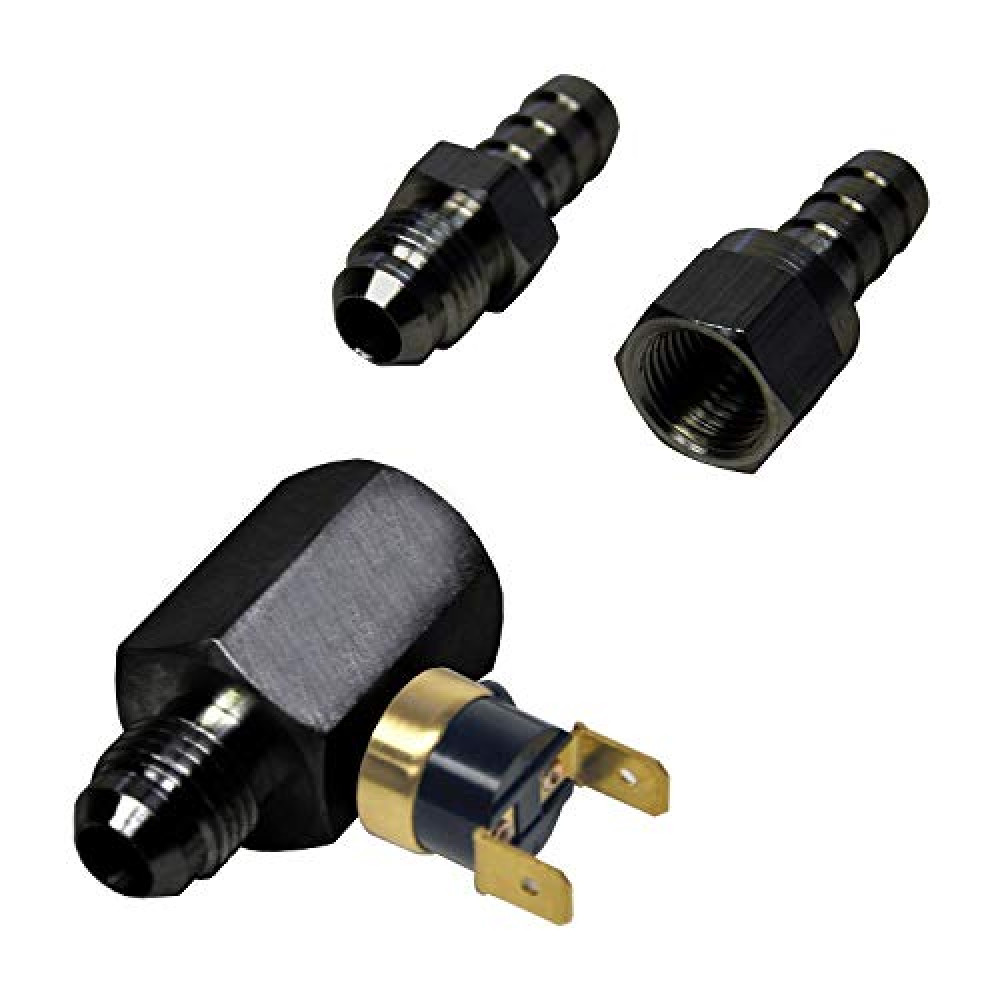 Derale 13021 -6AN x -6AN In-Line Fluid Thermostat