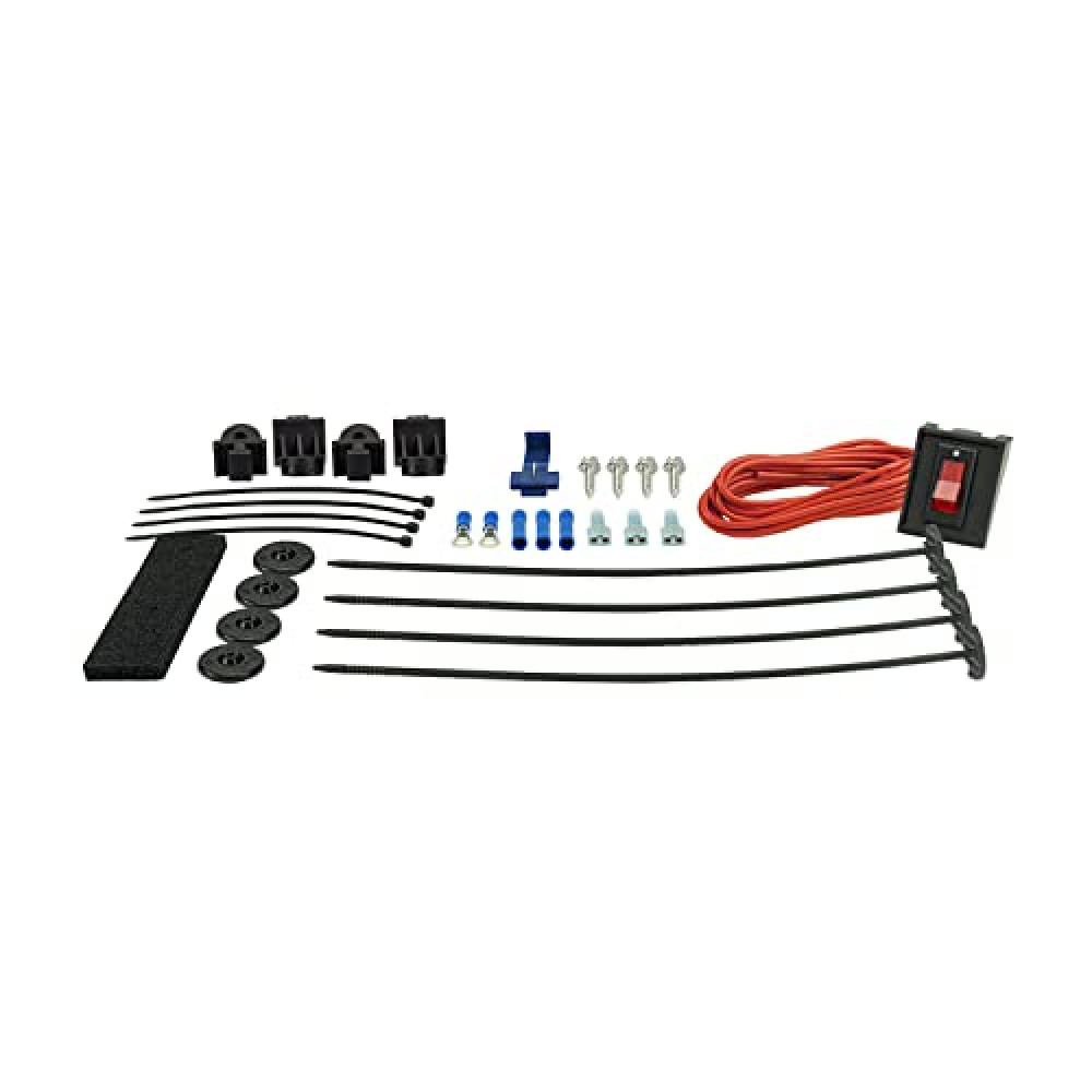 Derale 16742 Complete Electric Fan Mounting Kit with Plastic Rods , Black