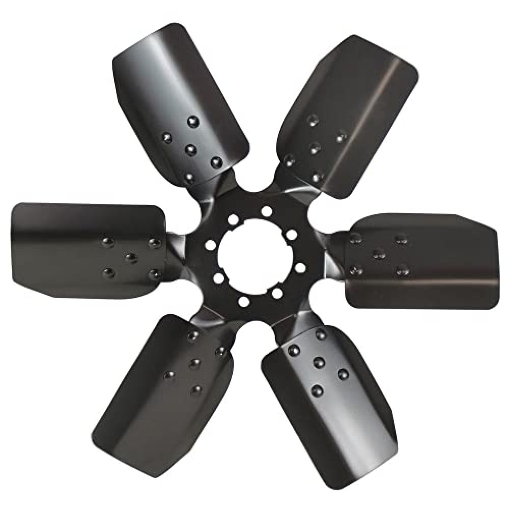 Derale 17117 Heavy Duty Fan Blade Series 1000 17" Steel Clutch Fan Standard Rotation , Black