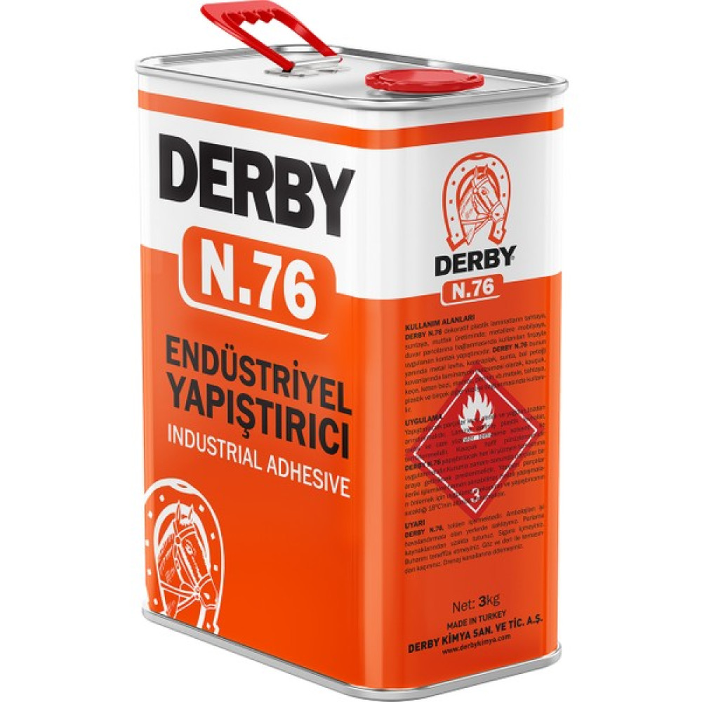 Derby N.76/5 Teneke Kontakt Yapıştırıcı 3kg Nalburiye & Hırdavat Fiyatı