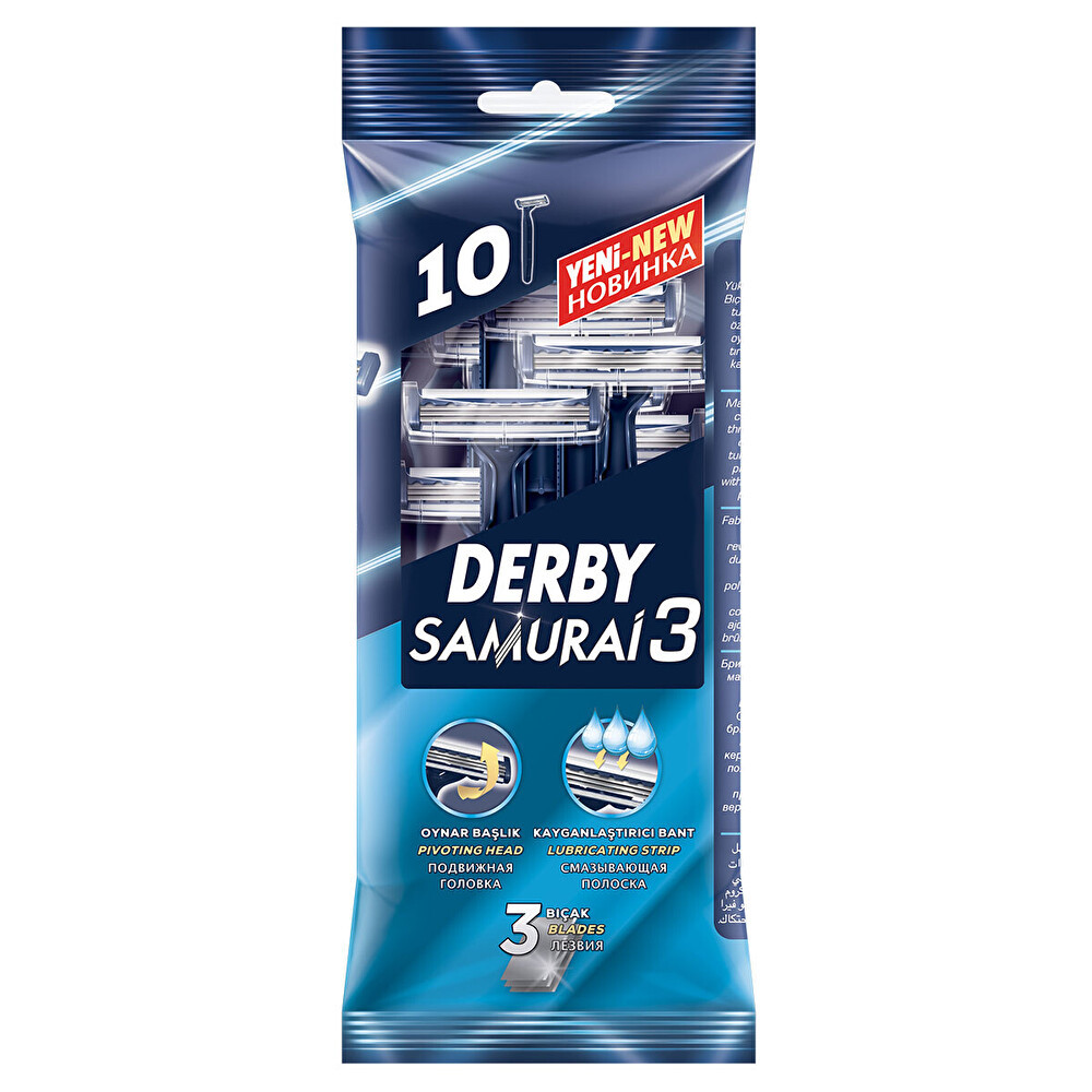 Derby Samurai 3 Bıçak 10'lu Poset Tıraş Bıçağı ve Yedekleri Fiyatı