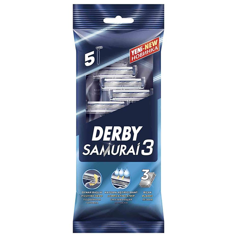 Derby Samurai 3 Bıçak 5'li Tıraş Bıçağı ve Yedekleri Fiyatı