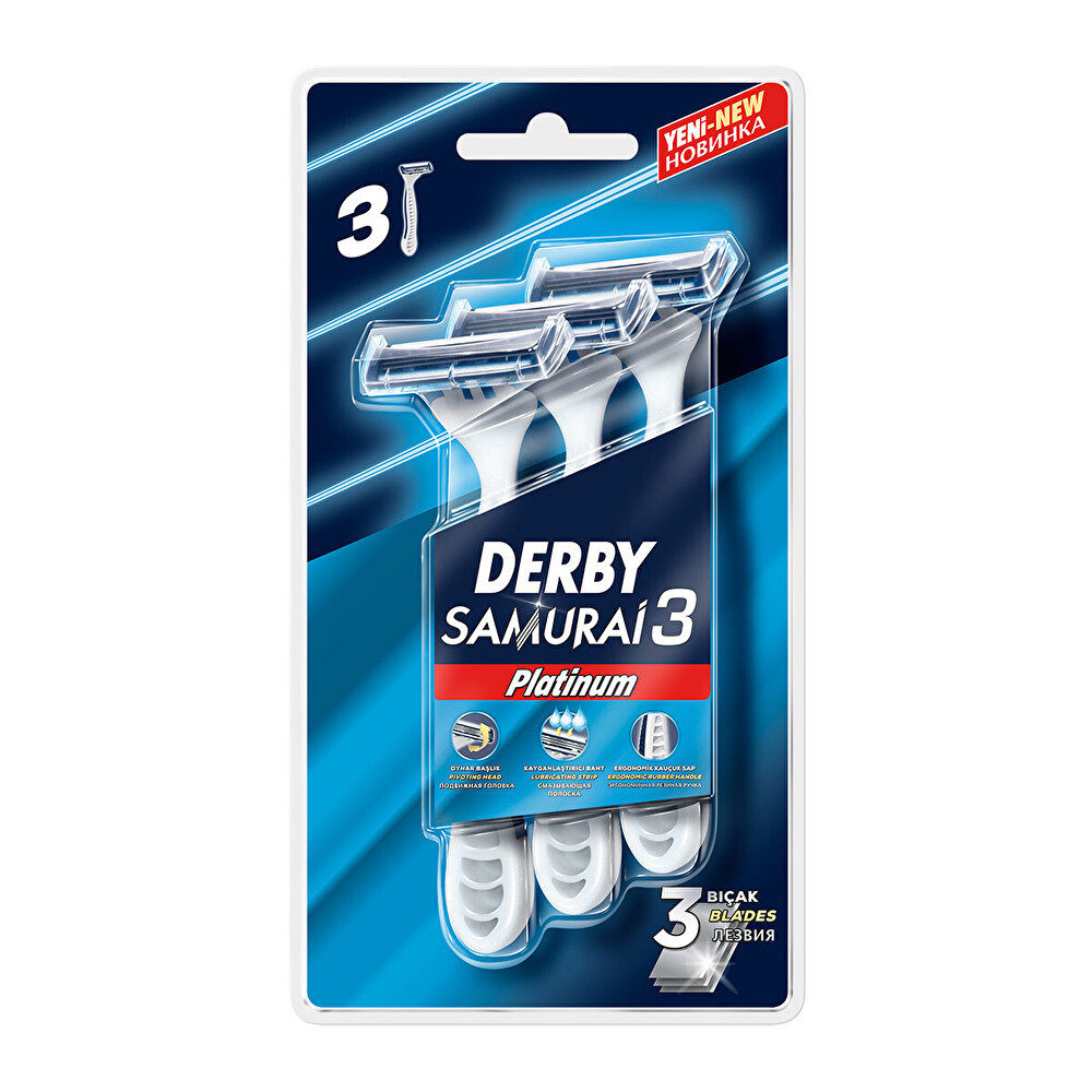 Derby Samurai Platinum 3 3 Parça Blister Tıraş Bıçağı ve Yedekleri Fiyatı