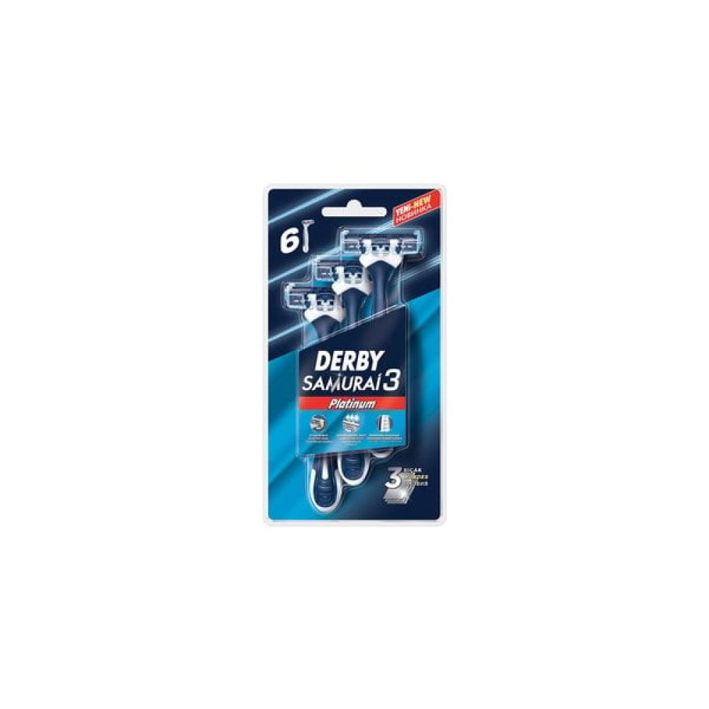 Derby Samurai Platinum 3 Blister 6'lı  (1 Adet) Tıraş Bıçağı ve Yedekleri Fiyatı