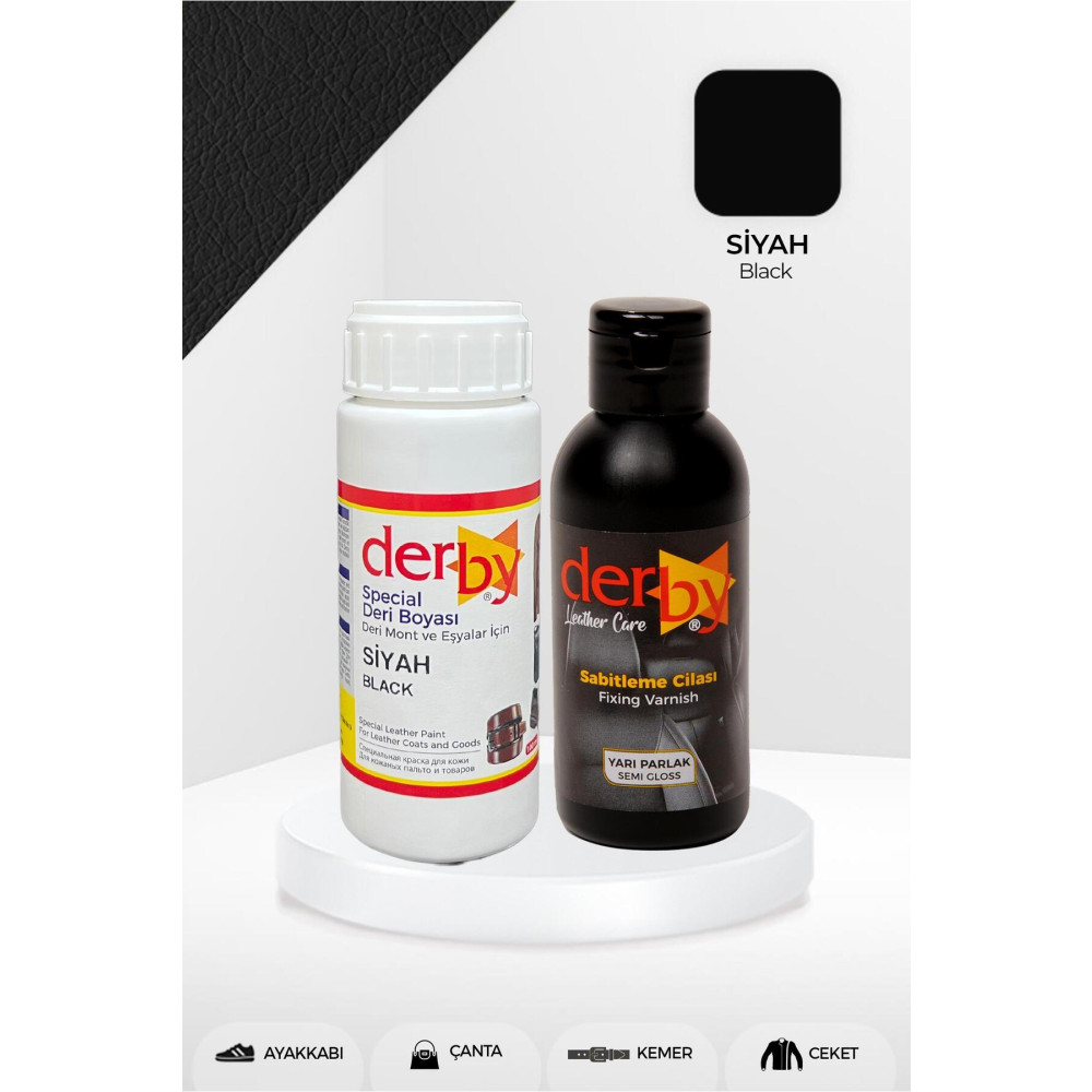 Derby Special Deri Boyası Ve Cilası 100 ml - 2li Set / Mont Eşya Çanta Deri Boyası Kumaş Boyası Fiyatı