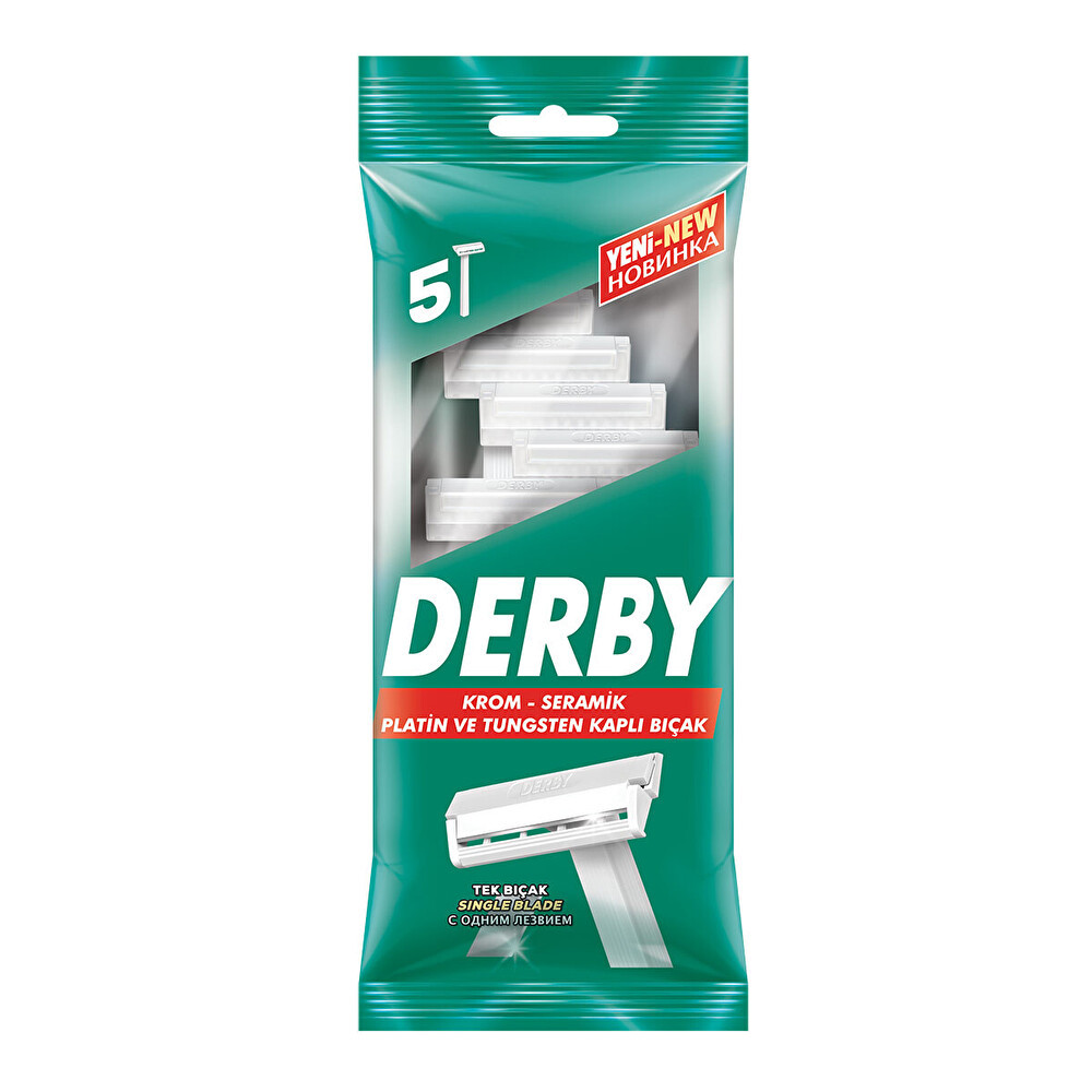 Derby Tek Bıçaklı Kullan At Tıraş Bıçağı 5'li Poşet Tıraş Bıçağı ve Yedekleri Fiyatı