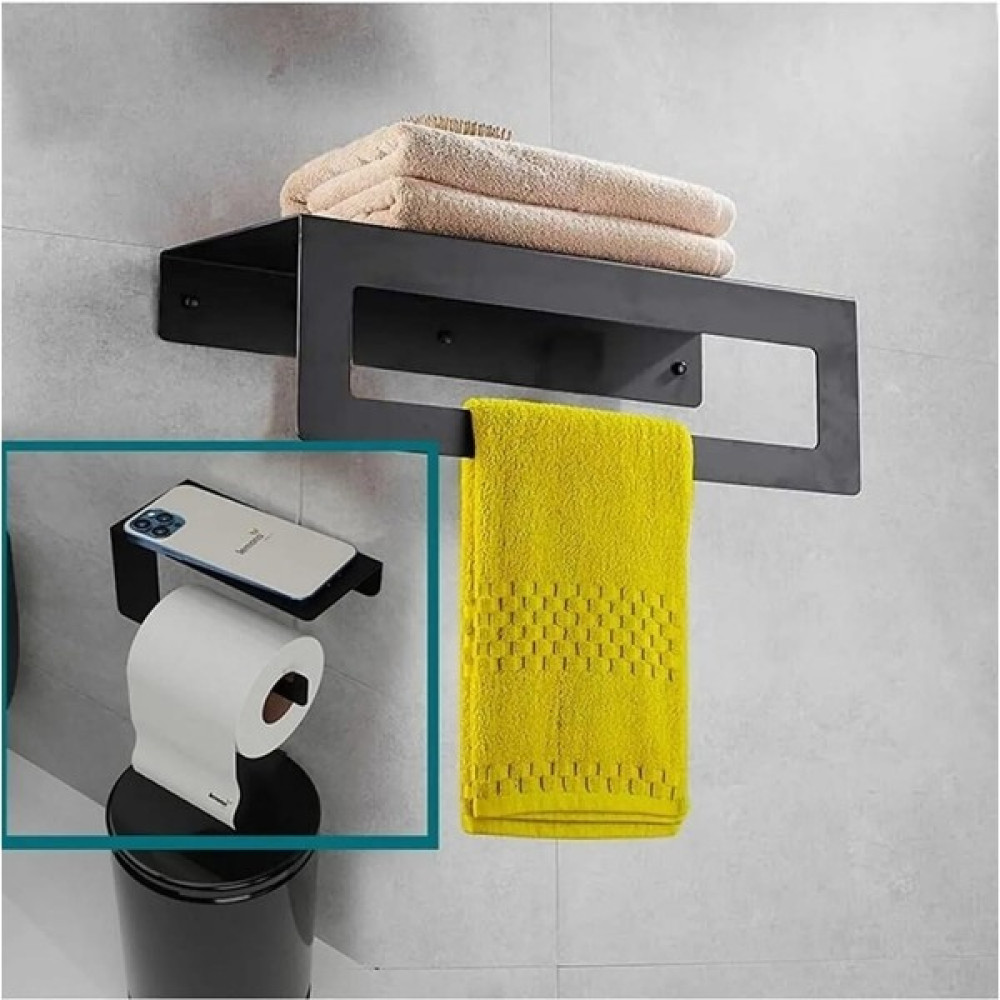 Derdenix Metal Banyo Havlu Askılığı ve Tuvalet Kağıdı Askılığı 2'li Set Banyo Askılık Fiyatı