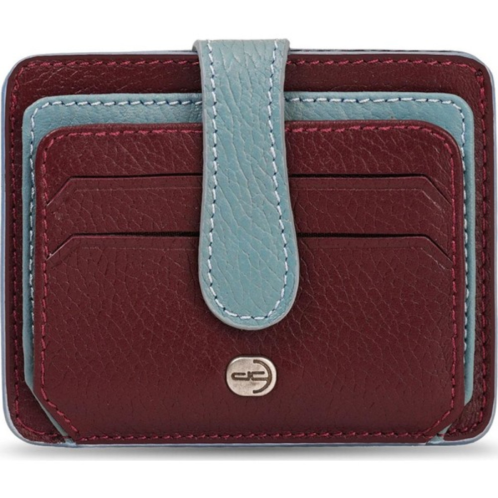 Deri Company Erkek Hakiki (Gerçek) Deri Cüzdan Kartlık Floater Desenli Bordo Buz Mavisi (878BBM) 113516 Erkek Cüzdan Fiyatı