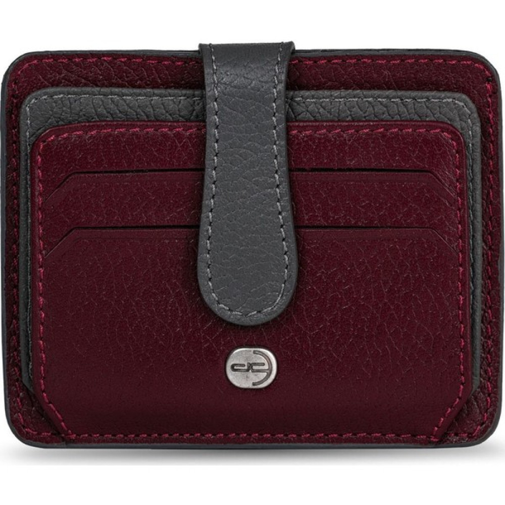 Deri Company Erkek Hakiki (Gerçek) Deri Cüzdan Kartlık Floater Desenli Bordo Gri (878BG) 113516 Erkek Cüzdan Fiyatı