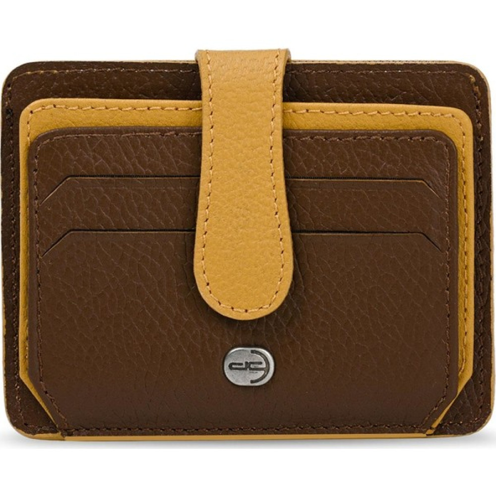 Deri Company Erkek Hakiki (Gerçek) Deri Cüzdan Kartlık Floater Desenli Taba Sarı (878TS) 113516 Erkek Cüzdan Fiyatı