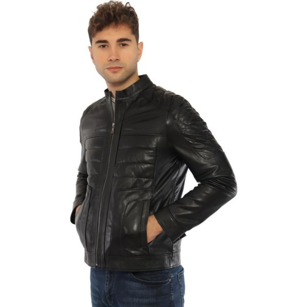 Deri Jason Siyah Erkek Ceket Erkek Ceket Fiyatı