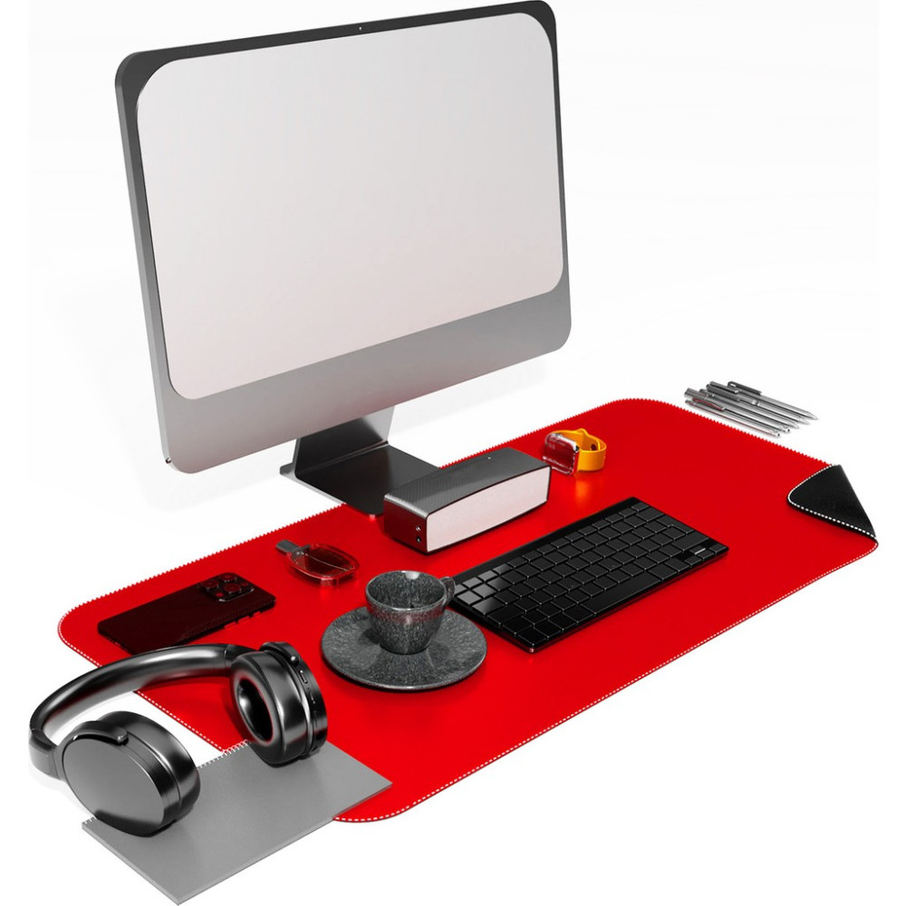 Deri Mousepad Oyuncu 80X40CM Matı Laptop ve Bilgisayar Uyumlu Geniş Gaming Masa Sümeni ve Mouse Pad Ofis Uyumlu - Bordo Mouse Pad Fiyatı