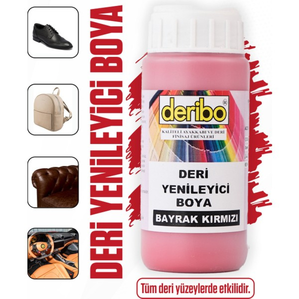 Deribo Deri Yenileyici Boya - Bayrak Kırmızı Kumaş Boyası Fiyatı