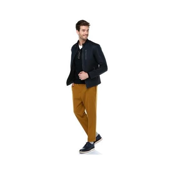 Dericlub E-1055 Lacivert Deri Erkek Mont