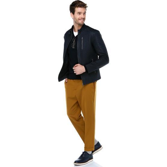Dericlub E-1055 Lacivert Deri Erkek Mont