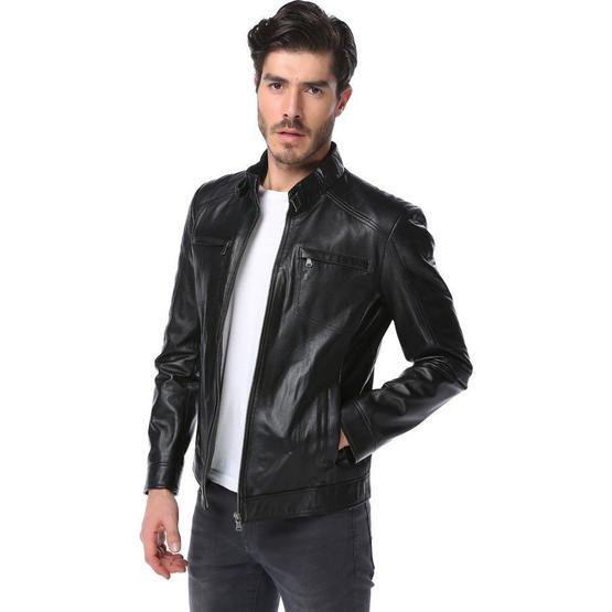 Dericlub E-502 Siyah Erkek Deri Mont