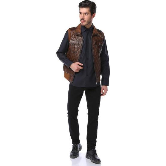 Dericlub Kapitone Camel Erkek Yelek