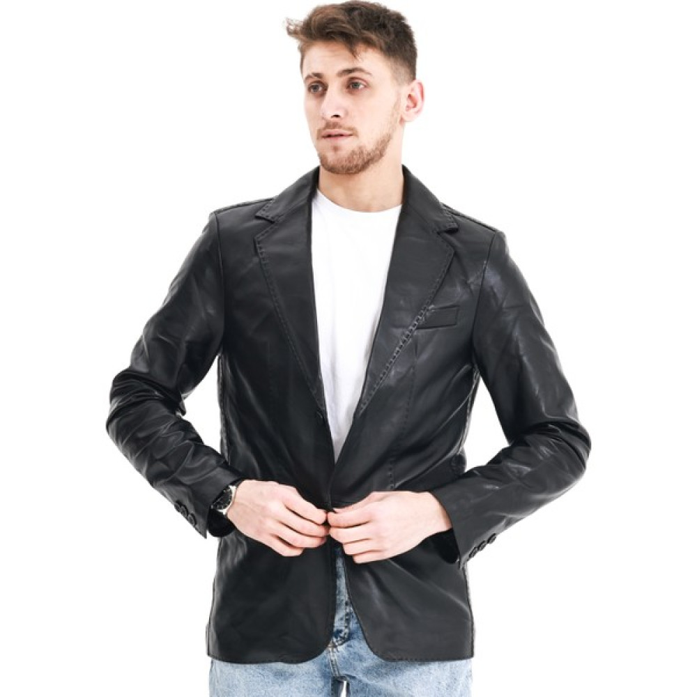 Derimosa Erkek Siyah Blazer Hakiki Deri Ceket Erkek Ceket Fiyatı