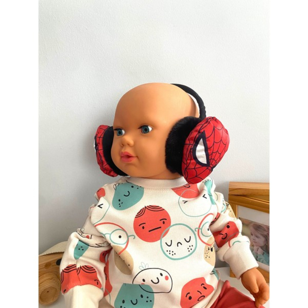 Derin Bebe Neşeli Bebekler Spider Man Baskılı 2-8 Yaş Arası Isıtıcı Boy Ayarlanabilir Kulaklık Kırmızı Erkek Beresi Fiyatı