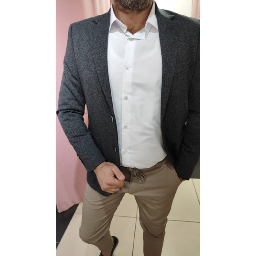 Derin Boutique Erkek Antrasit Klasik Spor Çift Düğme Astarlı Blazer Ceket Erkek Ceket Fiyatı